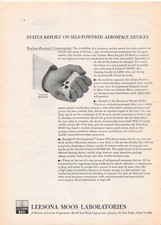 1962 Aviation Week Print Ad Leesona Moos Laboratories Nuclear Krypton 85 Battery