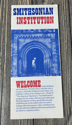 Vintage Smithsonian Institution Welcome Pamphlet Brochure 