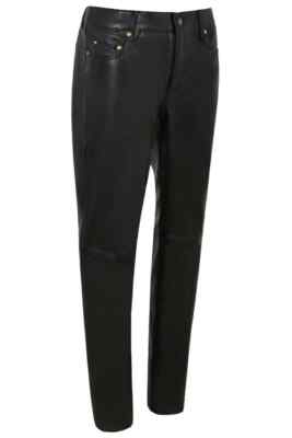 Black Leather Women's Pant Soft Handmade Lambskin Genuine Stylish Party Casual