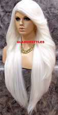 LACE FRONT FULL WIG EXTRA LONG STRAIGHT LAYERED WITH SIDE PART WHITE HEAT OK NWT