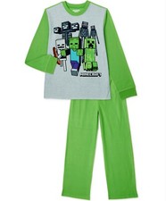 MineCraft Size 4 5 6 7 8 10 12 14 16 Child Sleepwear Pajamas Flannel Set New