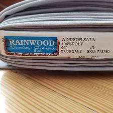 Gray Windsor Satin Crepe Fabric by the Yard Easy Care Polyester Apparel 45" W