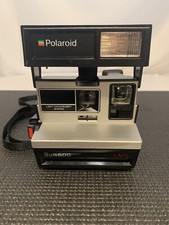 Vintage Instant Film Polaroid Sun 600 LMS Land Camera With Strap UNTESTED