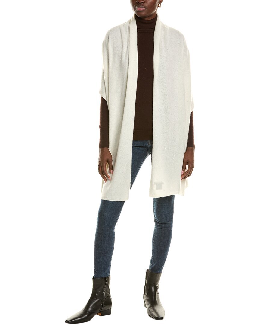 Легкий женский шарф из смеси кашемира Sofiacashmere белого цвета.