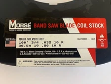 100 x 3/4 x .032 x 10R CARBON FLEX-BACK BANDSAW COIL STOCK USA MK MORSE BAND SAW