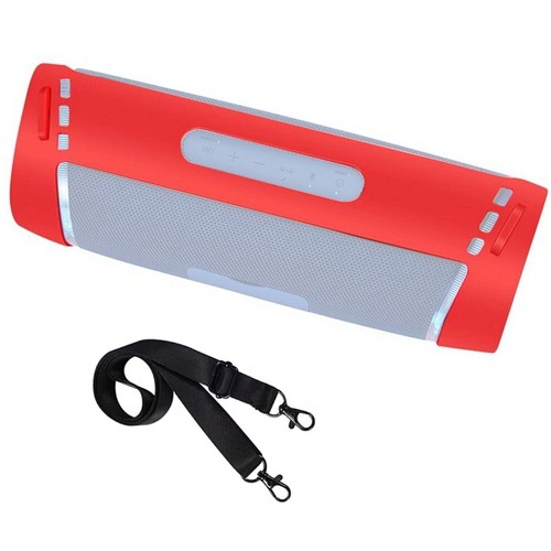Silicone Case Cover+Shoulder Strap for Sony SRS XB43 Bluetooth Speaker - Picture 8 of 11