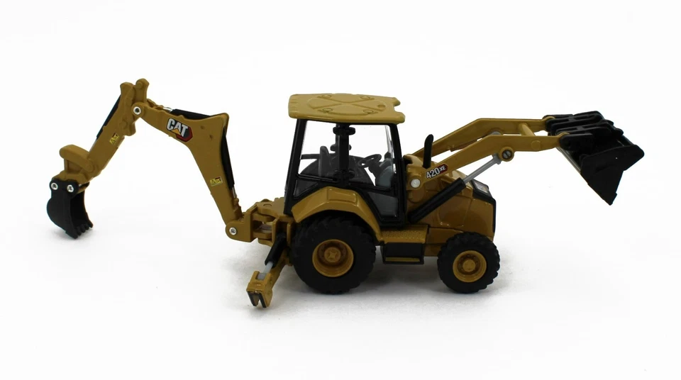 1:64 DIECAST MASTERS *CATERPILLAR CAT* 420XE Backhoe Loader w/Attachments *NIB* - Image 3 of 4