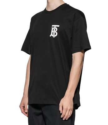 バーバリー EMERSON TB エマソン ラバーロゴプリント 半袖Tシャツ 黒 Burberry Emerson TB Logo Oversized T-Shirt Medium | eBay