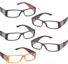 Clear Lens Non Optical Womens Glasses Logo on Temple 5 Various Styles Frame