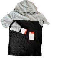 Wonder Nation 3 piece set Hoodie  2 Mask Gray black boys Size: 10/12 Large