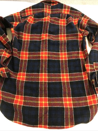 VTG Pendleton Outdoor Man Wool Flannel Shirt Men’s 15.5” Neck Red Plaid USA EUC - Picture 12 of 12