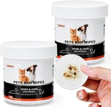 Dog Ear Wipes 300 Count, Pet Ear Wipes for Dogs and Cats, Remove Ear Wax, Rel...