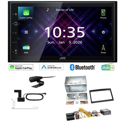 JVC Radio Apple CarPlay Android DAB+ für Peugeot 207 ab 2005 schwarz inkl Canbus