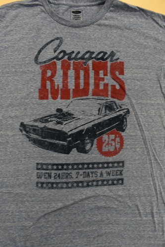 Ford Mens Cougar Rides Open 24 Hours 7 Days A Week Muscle Car Shirt New M, 2XL - Picture 4 of 5