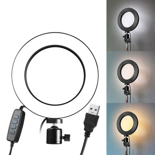 6" 16cm LED Ring Light + Bracket + Tripod Dimmable 5500K Lamp Camera Phone F! ZW - Picture 1 of 9