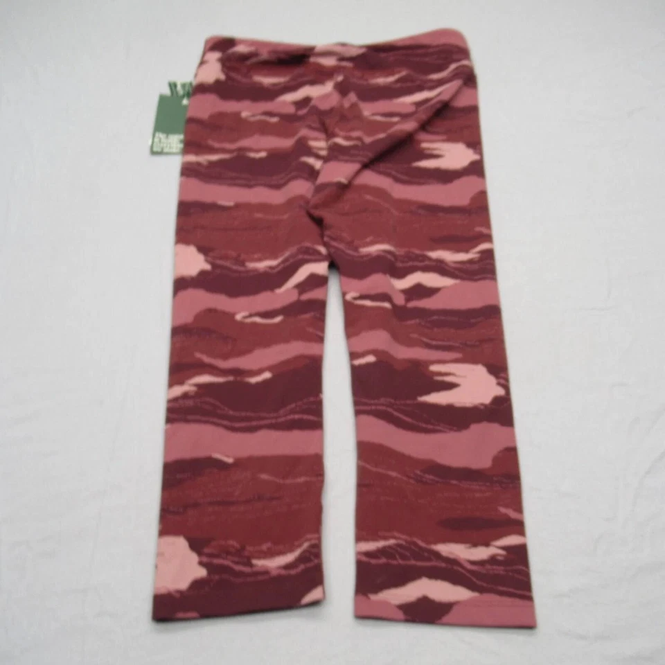 LL Bean 紧身裤女式中号勃艮第迷彩无边 28x21 Capri 慢跑远足新品 — 第 3/4 张图片