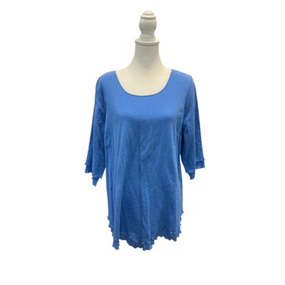 Soft Surroundings Siesta Key Tunic Blue Bonnet Regatta Top Size XL NWT