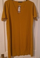 Boohoo, Mustard Shift Dress, Size 20