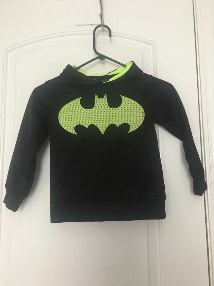 Sudadera con Capucha Batman Niños Negra y Verde Neón Talla XS  Foto 2 de 4