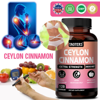 Ceylon Cinnamon Capsules 3600 mg Maximum Blood Glucose Support 120 Capsules