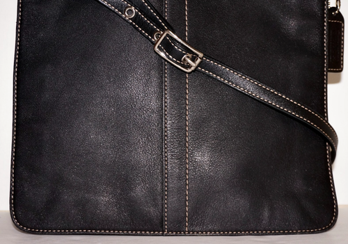 Vintage COACH Black Leather LEGACY FLAP #9366 Slim Crossbody Shoulder Bag 11x10 - Picture 8 of 16