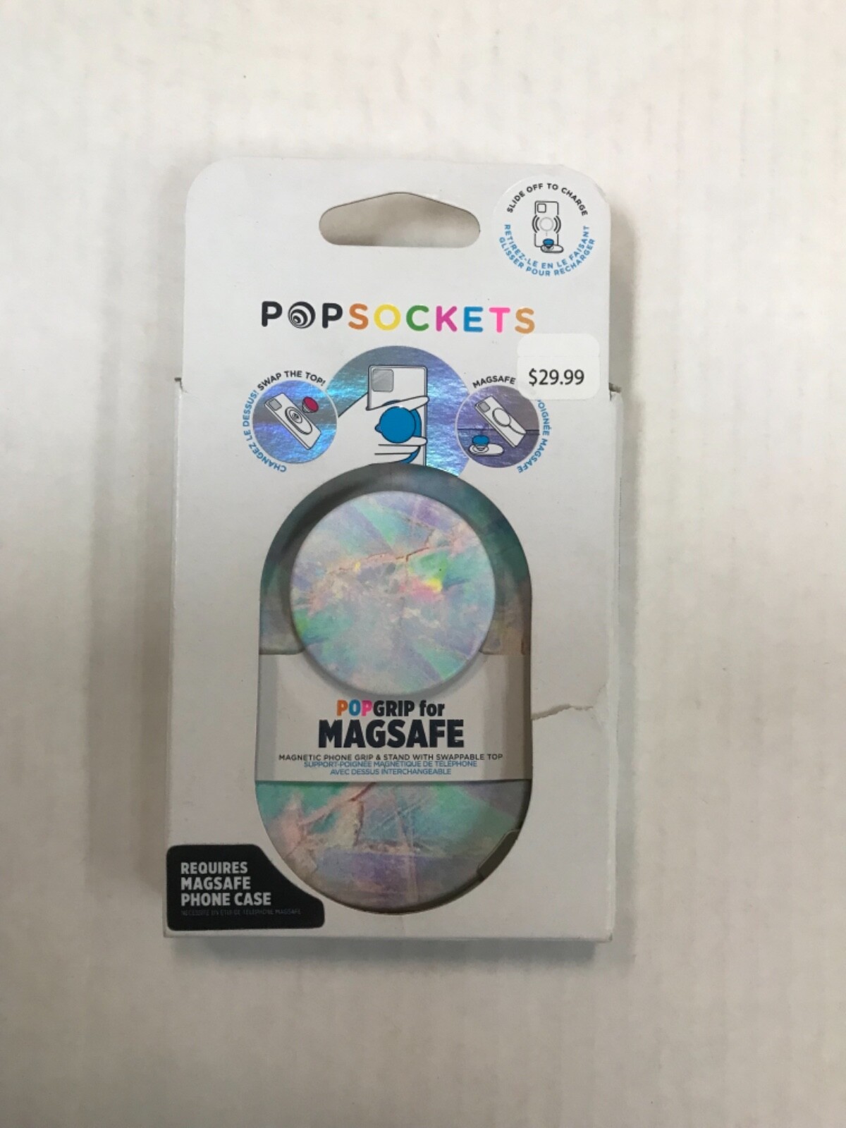 PopSocket PopGrip for MagSafe Magnetic Phone Grip and Stand - opal-image