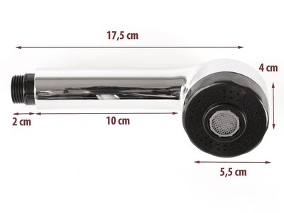 KANANA Brausekopf Für Spültisch & Waschbecken | 2-Strahl Duschkopf Mit Strahlregler | 1/2 Zoll Außengewinde