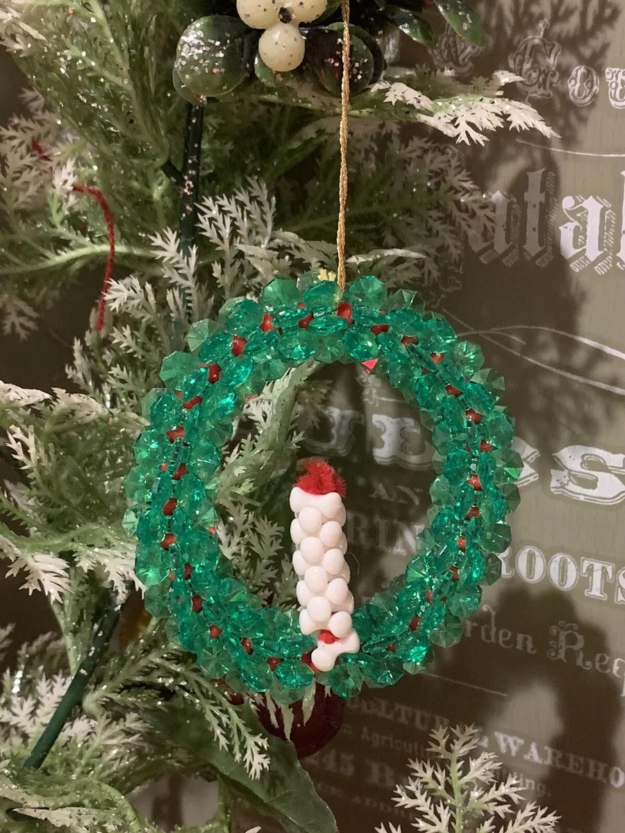 Beaded christmas wreath deals