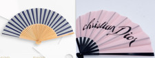 Christian Dior Folding Fan Handy Fan only Japan Sensu Novelty 2 lot