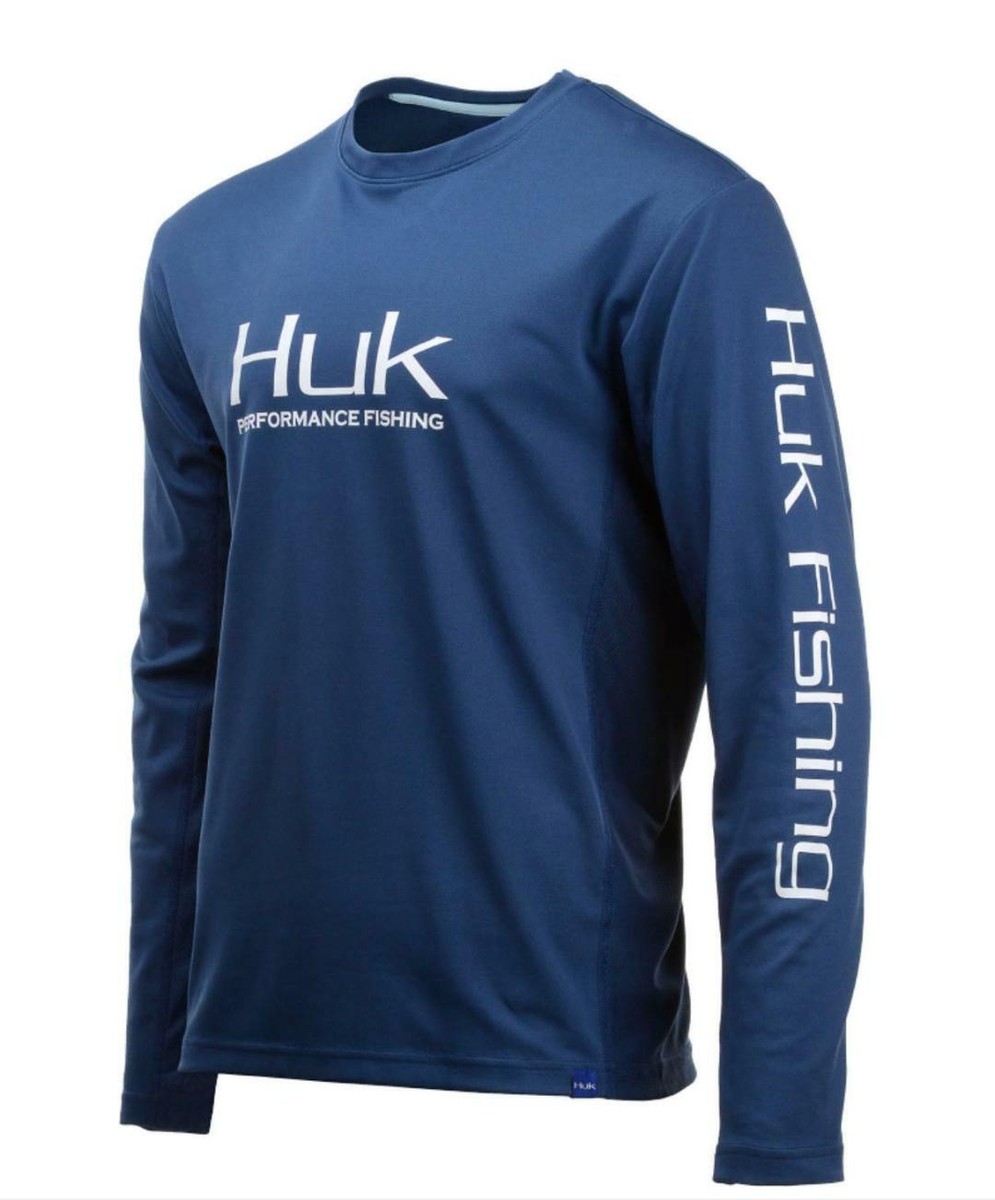 T-shirt de pêche à manches longues HUK UV-50 : Protection solaire