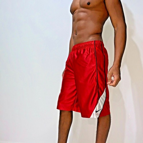 Rare Dazzle Nike Basketball Shorts Silky Shiny Red YL… Gem