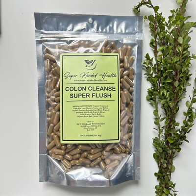 #ad 500 Colon Cleanse Super Flush All Organic Herbs Pounds Lose Weight Detox Sebi $99.50