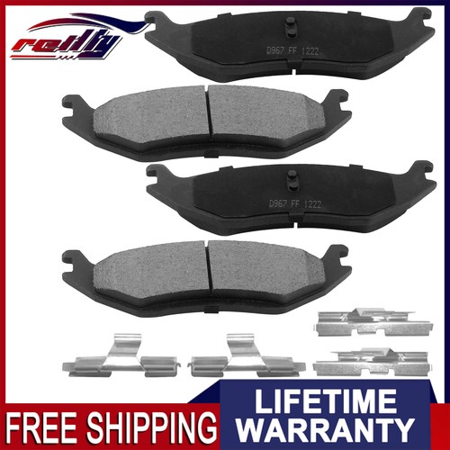 Rear Ceramic Brake Pads w/Hardware for 20052016 2017 2018 Dodge Ram