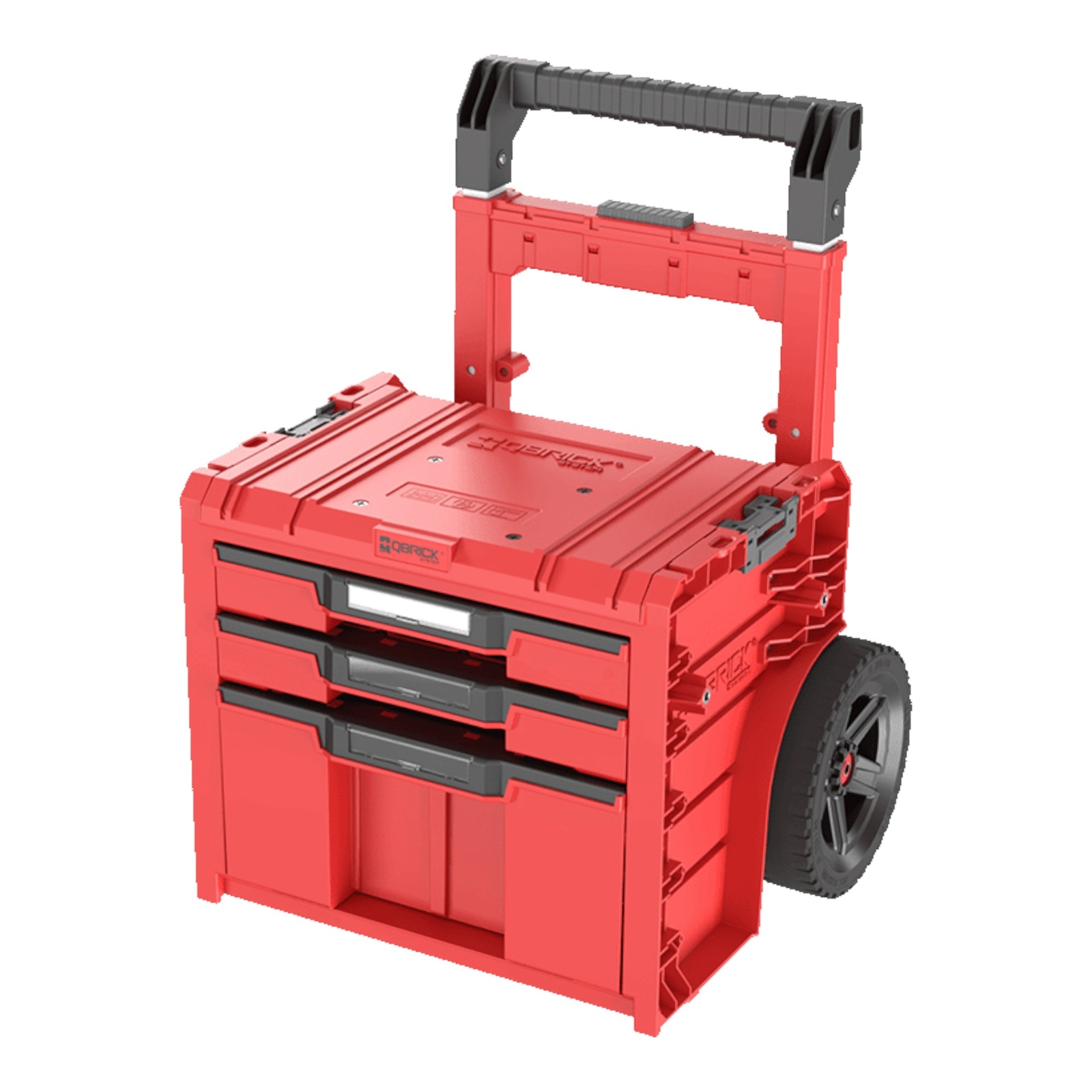 Qbrick System PRO Cart 2.0 Plus Выдвижной ящик 3 красный Ultra HD Custom 520 x 415 x 660 мм