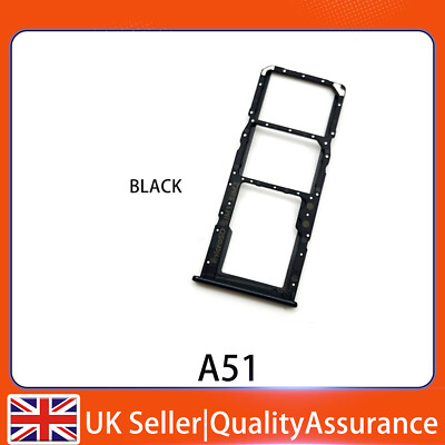 Für Samsung A51 A515/A71 A715 Ersatz SIM SD Kartenfach Halter SCHWARZ