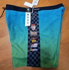 HURLEY X NASCAR MENS PHANTOM ECO NASCAR RACETRACK BOARD SHORTS SIZE 38 18  NEW