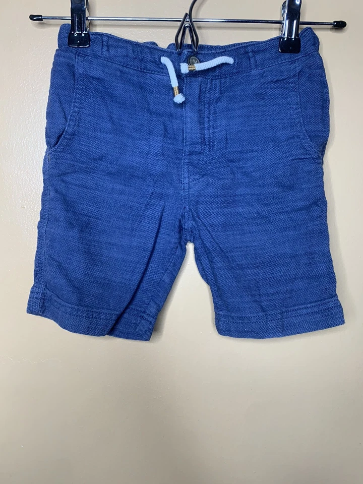 Pantalones Cortos Chinos H&M Niño Talla 5-6Y Tiro Medio Cordón Azul Cintura Ajustable Foto 4 de 4