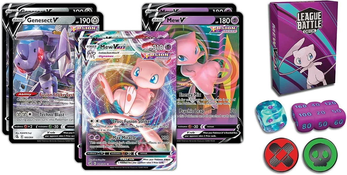 Pokemon TCG: Mew VMAX League Battle Deck : : Brinquedos e Jogos