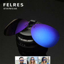 Oval Polarized Clip On Flip Up Sunglasses For Men Women Driving Fishing Glasses