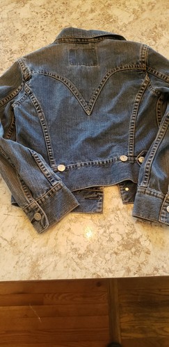 Blue Denim Cropped Trucker Jacket 