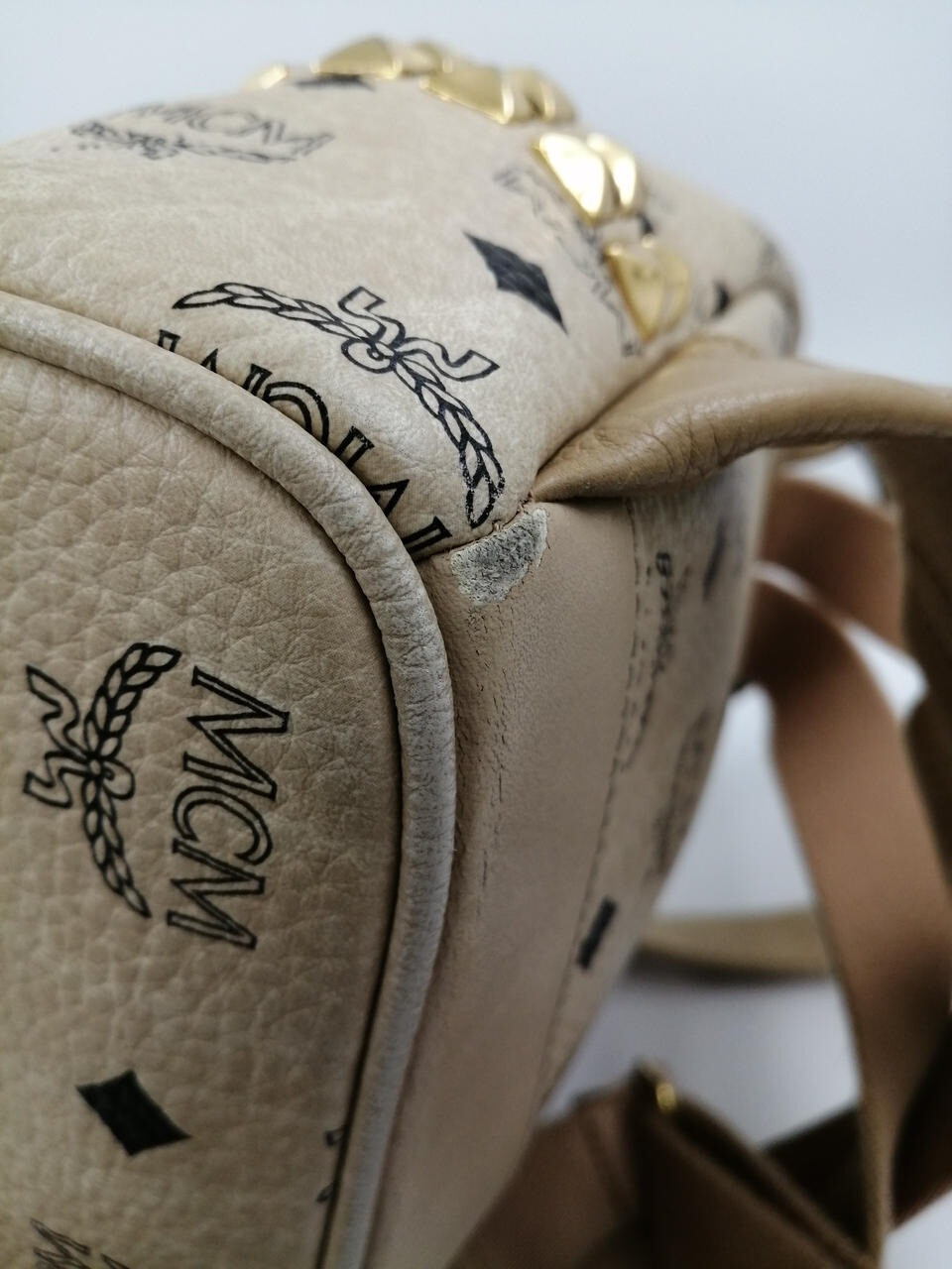 MCM Visetos Side Studs Backpack Monogram Backpack… - image 16