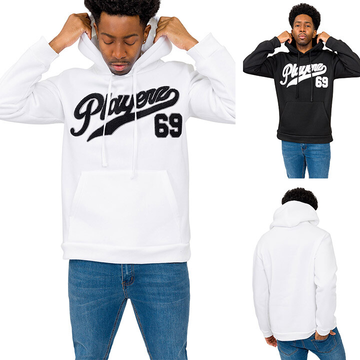 Victorious Men's Chenille Patch Fleece Playerz 69 Pullover