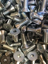 (50) 3/8-16 X 1" Flat Socket Cap Screw Alloy Hardened Steel Zinc 3/8” X 1 Allen