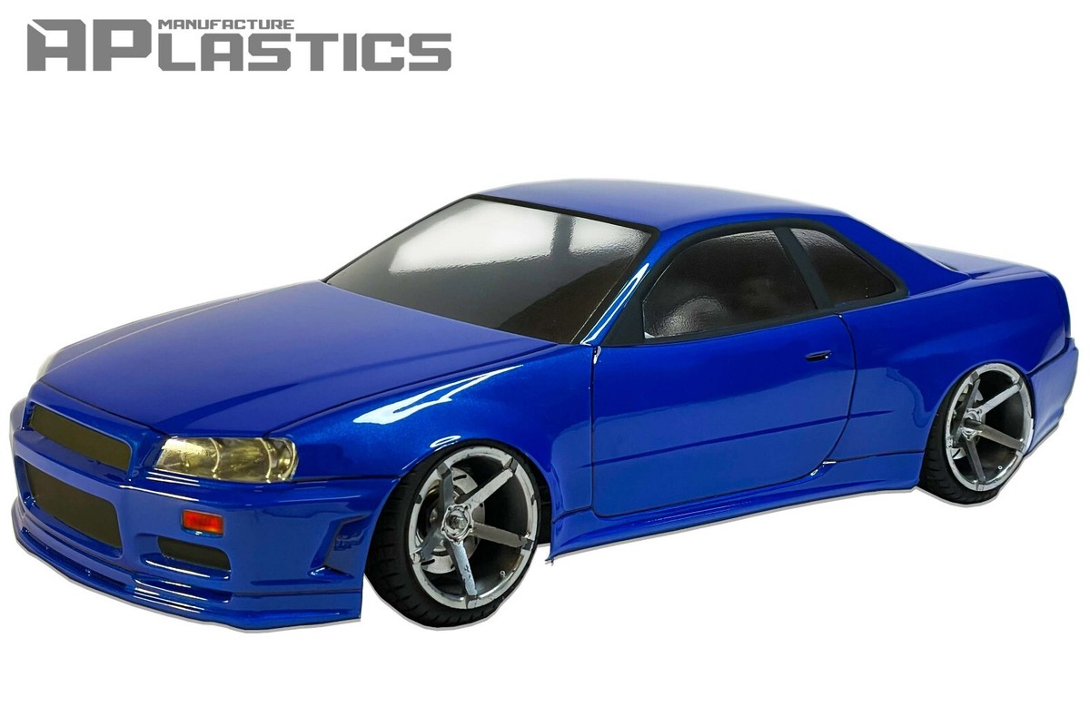 ホビーラジコン Tamiya Nissan Skyline GT-R R34 1/10 RC Body Car Drift Touring 1:10 Nissan Skyline R34 GTR style