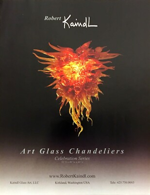 2008 Robert Kaindl Art Glass Celebration Series Chandelier photo promo print ad