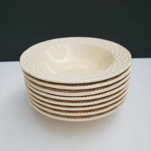 Set of 8 Mikasa Country Manor SAFFRON Yellow 6 3/4" FRUIT Bowl FF008. FREE SHIPP