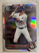 2022 Bowman Draft Chrome Nick Biddison 1st Refractor