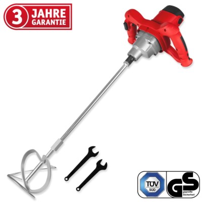 WALTER Rührwerk 1400W mit Drehzahlregulierung, Farb und Mörtelrührer, Rührgerät