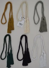 Curtain & Chair Tie Back -23"spread w/ 3.75" chainnette tassels w/ 1/4" cord
