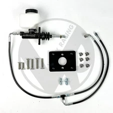 Wilwood Complete Brake Boost Removal Kit Black lines Black Plate For Honda Acura